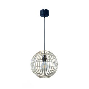 Lampa wisząca GoodHome Dacite 1 x 40 W E27 28 cm jasny bambus