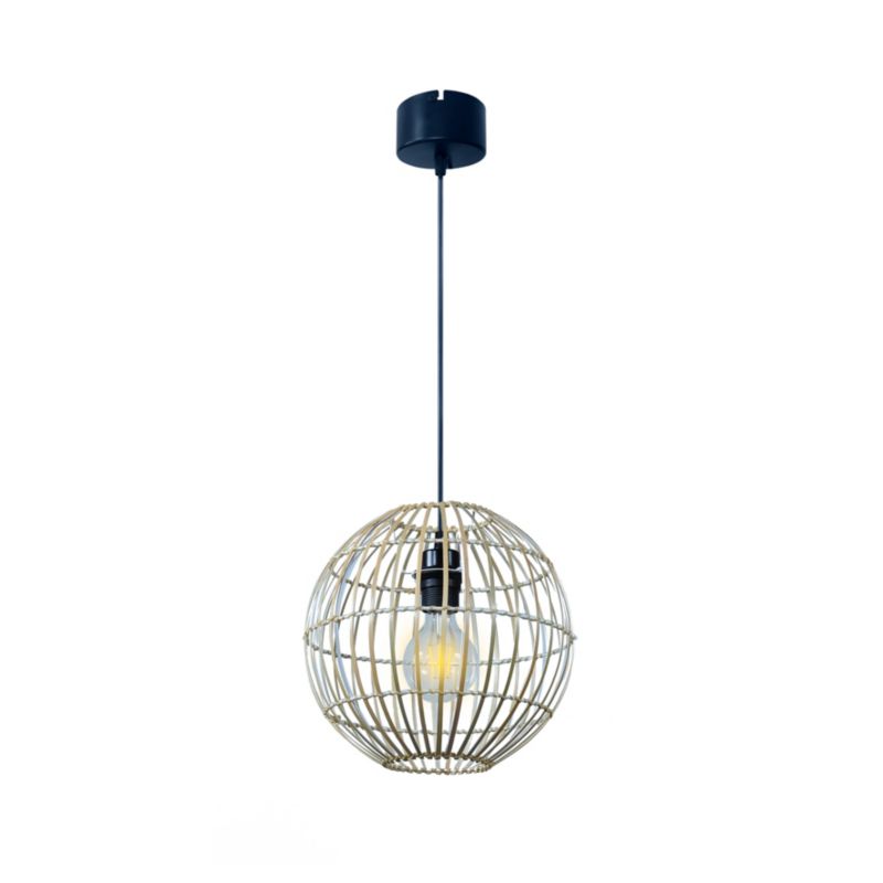 Lampa wisząca GoodHome Dacite 1 x 40 W E27 28 cm jasny bambus