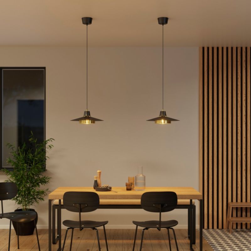 Lampa wisząca GoodHome Delagoa 1-punktowa E27 czarna