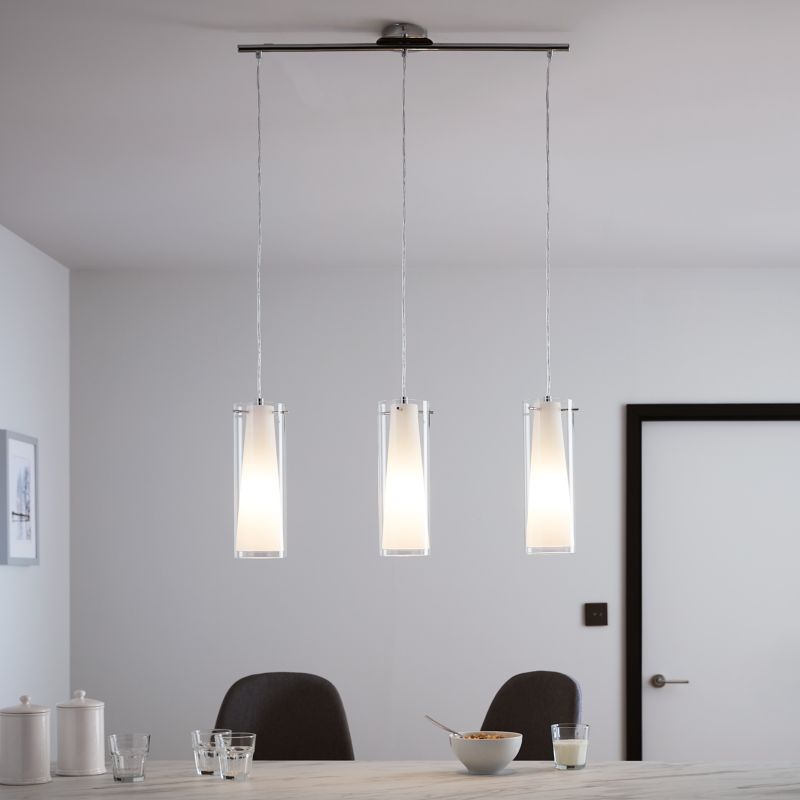 Lampa wisząca GoodHome Dimonika 3-punktowa E27 chrom