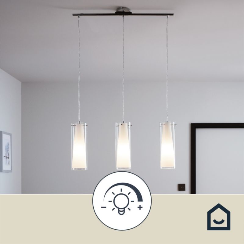 Lampa wisząca GoodHome Dimonika 3-punktowa E27 chrom