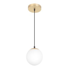 Lampa wisząca GoodHome Dorres E14 IP44 złota matowa