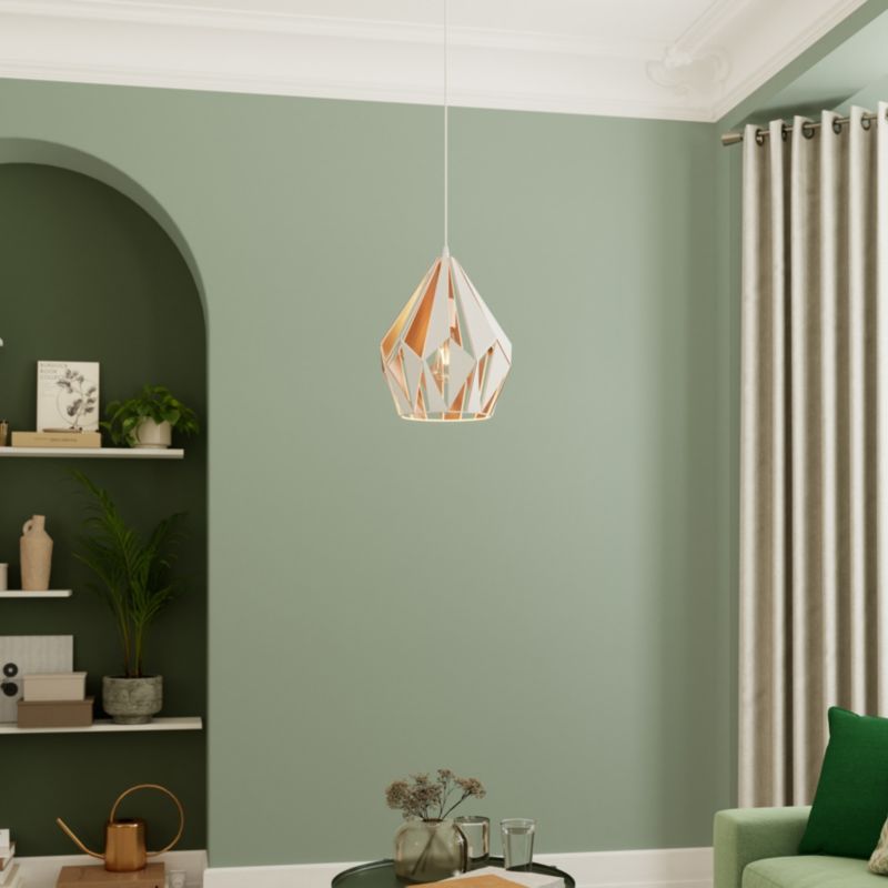 Lampa wisząca GoodHome Eradu 1-punktowa E27 biała