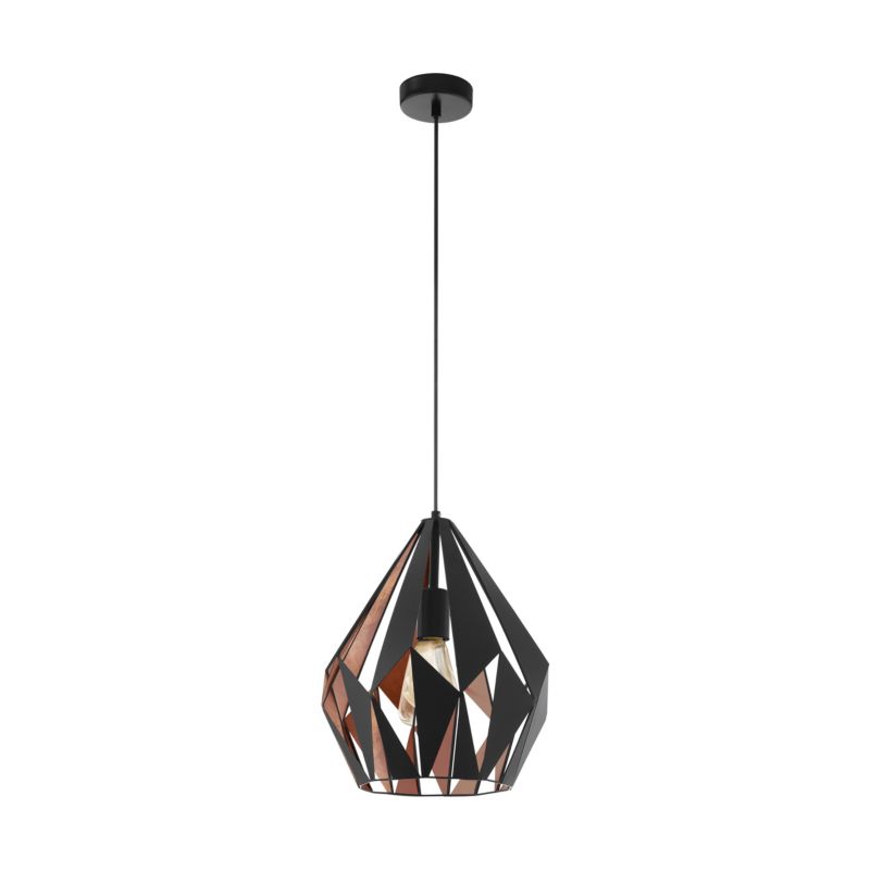 Lampa wisząca GoodHome Eradu 1-punktowa E27 czarna