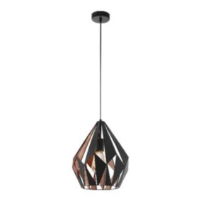 Lampa wisząca GoodHome Eradu 1-punktowa E27 czarna