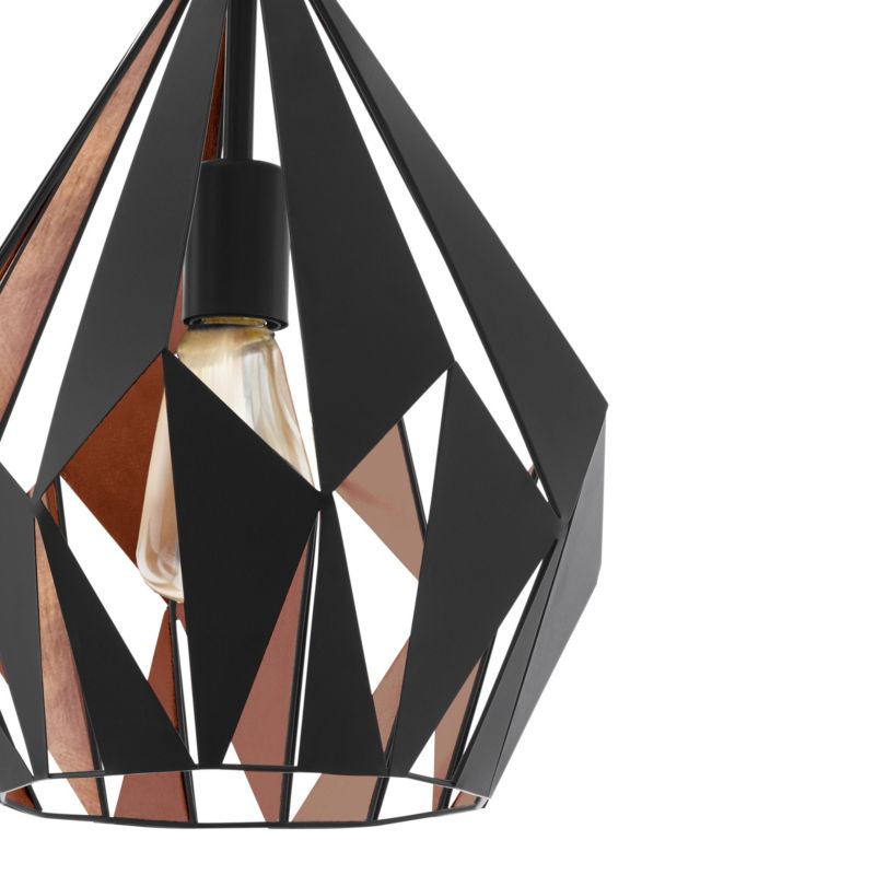 Lampa wisząca GoodHome Eradu 1-punktowa E27 czarna