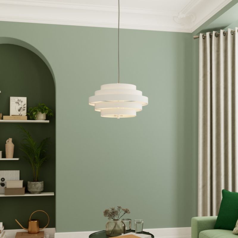 Lampa wisząca GoodHome Euboea 1-punktowa E27 biały mat