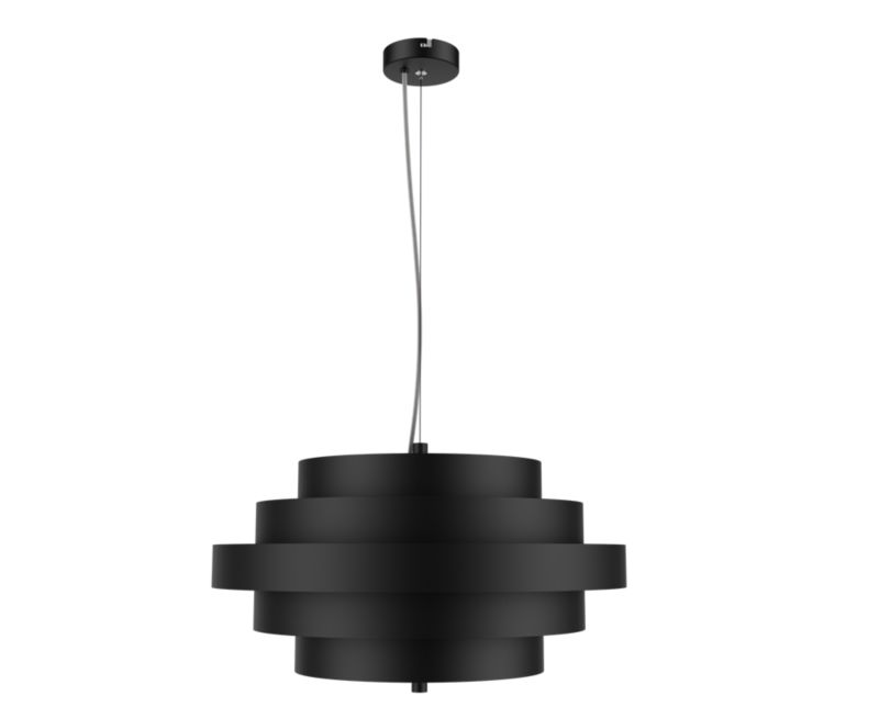 Lampa wisząca GoodHome Euboea 1-punktowa E27 czarny mat