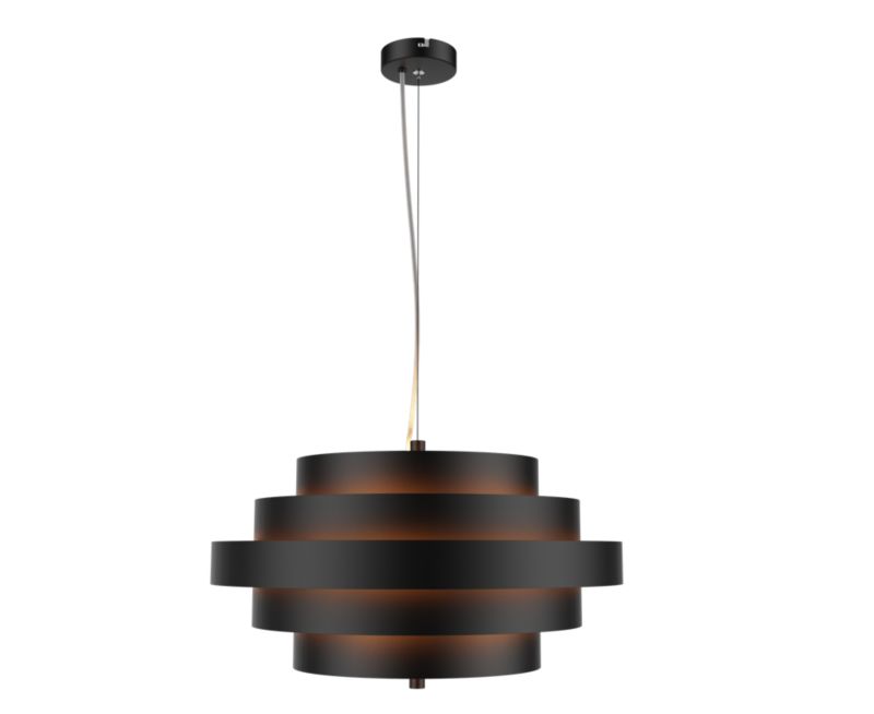 Lampa wisząca GoodHome Euboea 1-punktowa E27 czarny mat