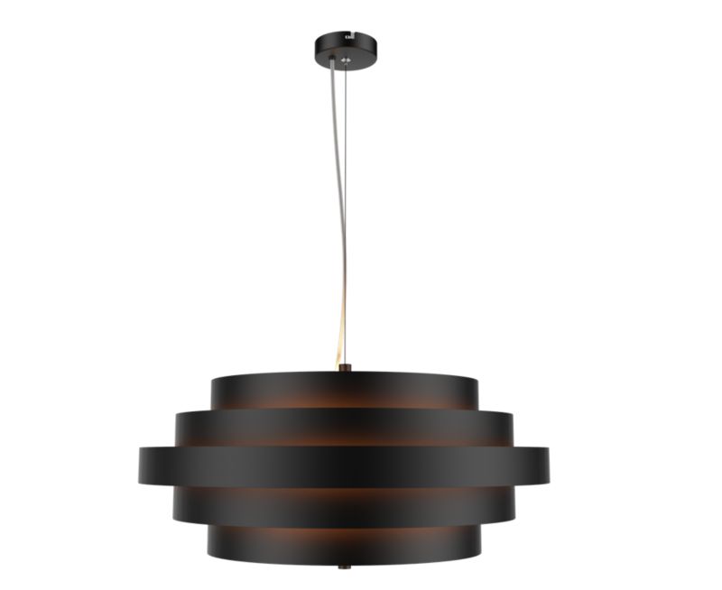 Lampa wisząca GoodHome Euboea 3-punktowa E27 czarny mat