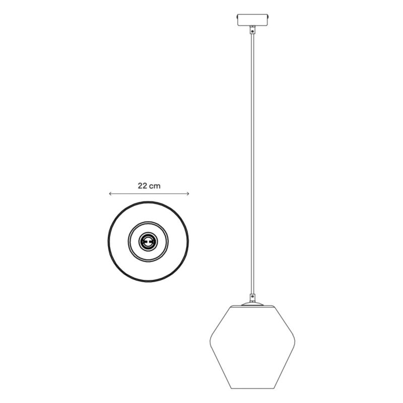 Lampa wisząca GoodHome Flachee 1-punktowa E27 chrom