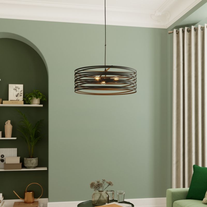 Lampa wisząca GoodHome Gabon 3-punktowa E27 czarny mat