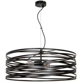 Lampa wisząca GoodHome Gabon 3-punktowa E27 czarny mat