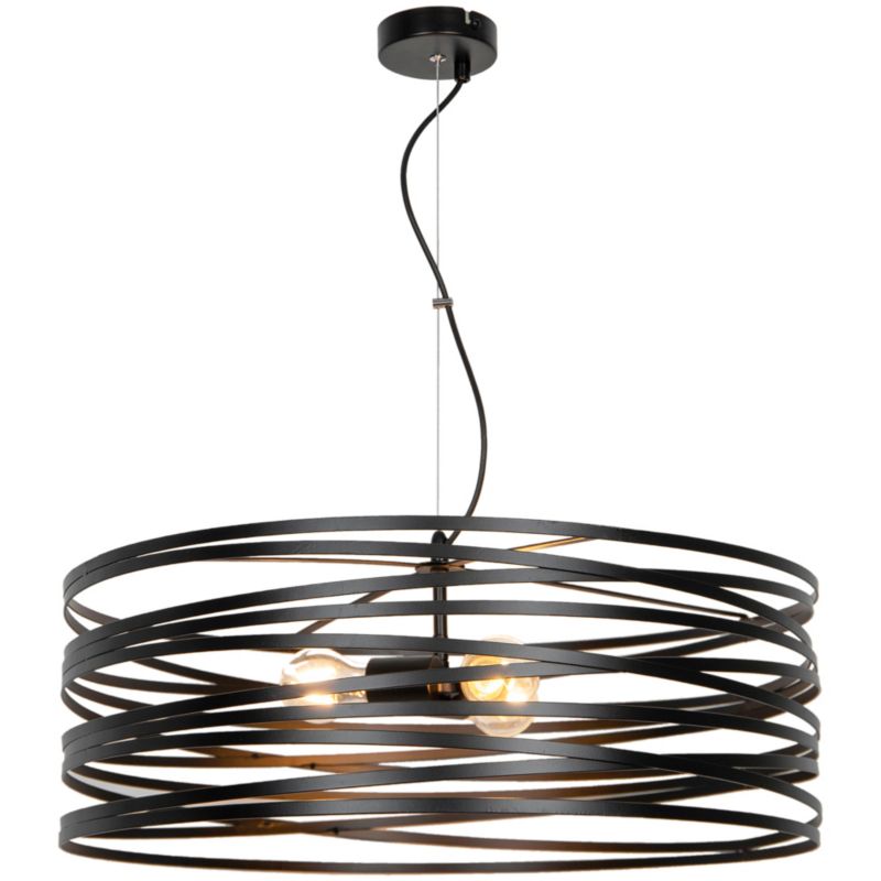 Lampa wisząca GoodHome Gabon 3-punktowa E27 czarny mat