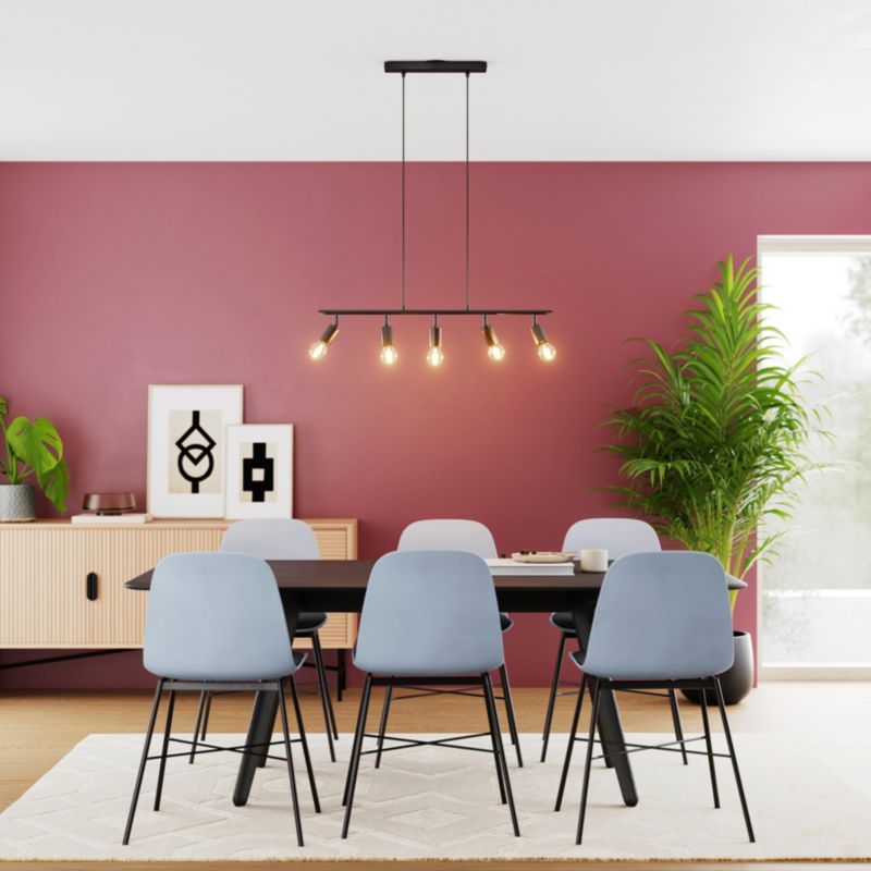 Lampa wisząca GoodHome Ghlin 5-punktowa E27 czarna
