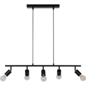 Lampa wisząca GoodHome Ghlin 5-punktowa E27 czarna