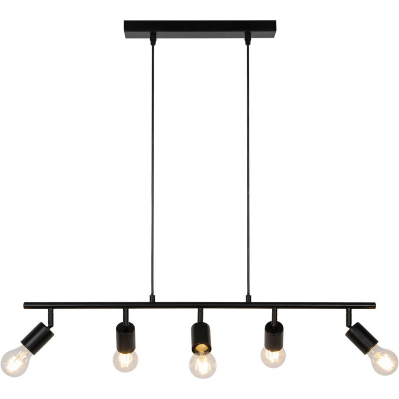 Lampa wisząca GoodHome Ghlin 5-punktowa E27 czarna