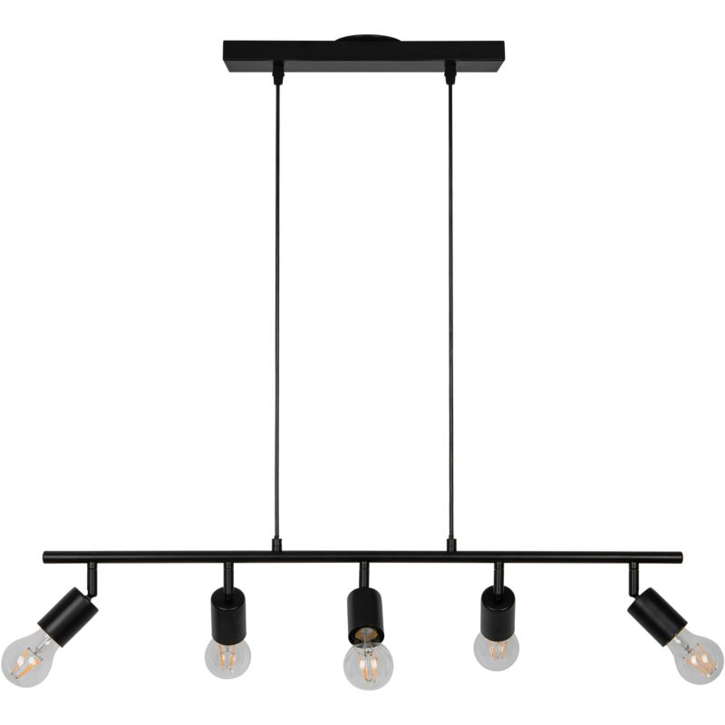 Lampa wisząca GoodHome Ghlin 5-punktowa E27 czarna