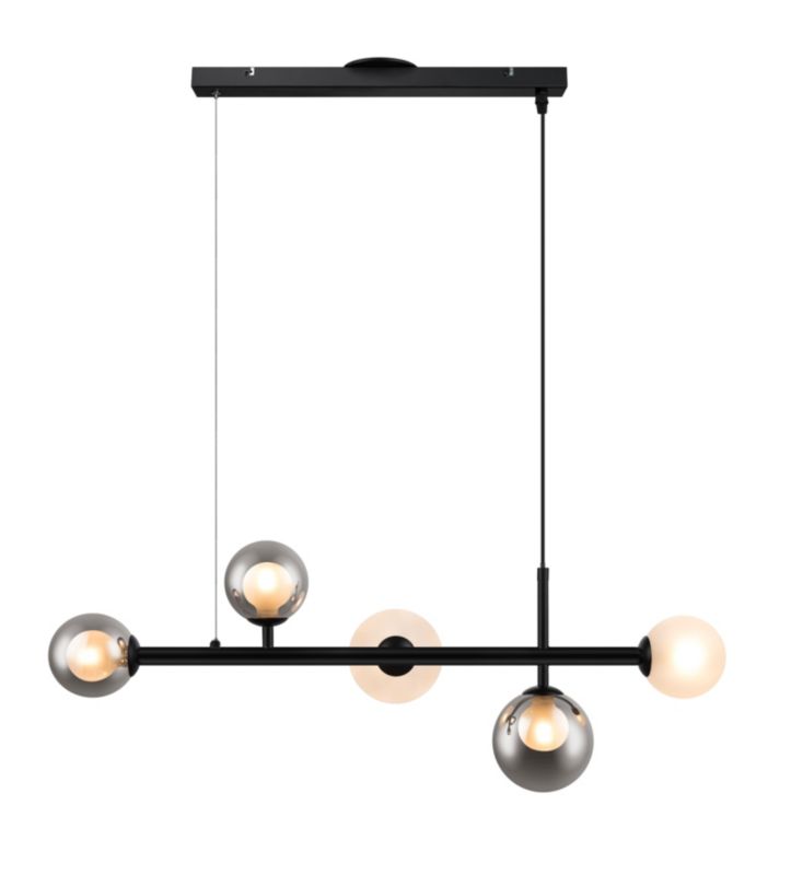 Lampa wisząca GoodHome Hauraki 5-punktowa G9 czarna