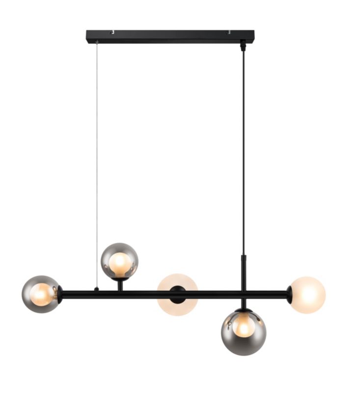 Lampa wisząca GoodHome Hauraki 5-punktowa G9 czarna