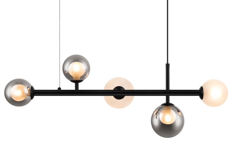 Lampa wisząca GoodHome Hauraki 5-punktowa G9 czarna