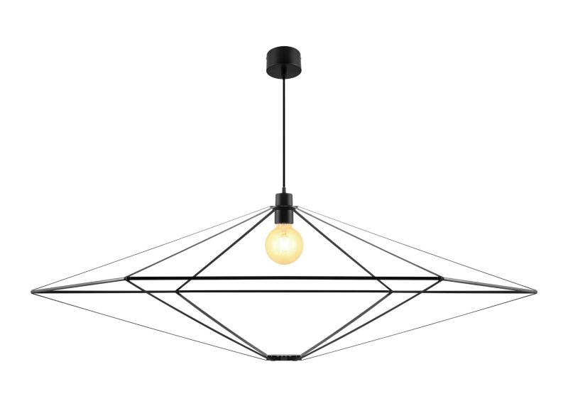 Lampa wisząca GoodHome Heyka 1-punktowa E27 120 cm czarna