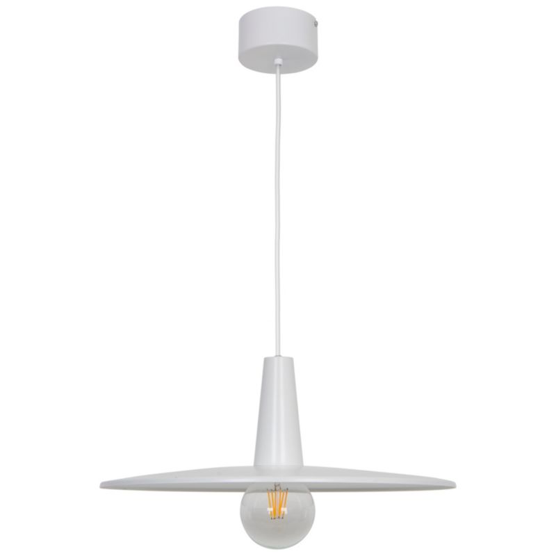Lampa wisząca GoodHome Hibonit 1-punktowa E27 45 cm biała