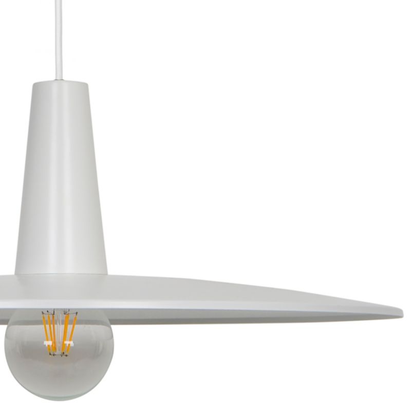 Lampa wisząca GoodHome Hibonit 1-punktowa E27 58 cm biała