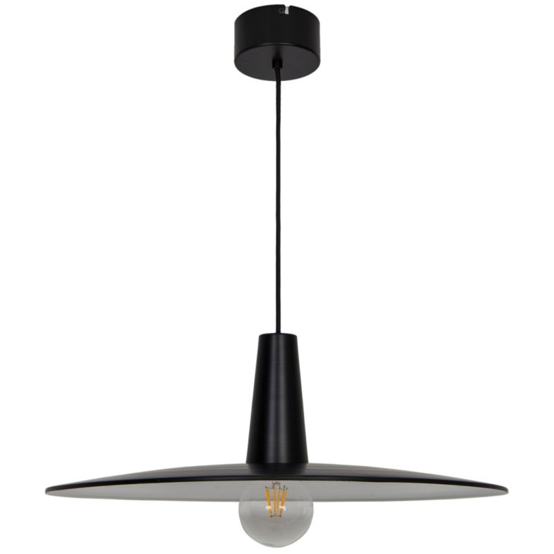 Lampa wisząca GoodHome Hibonit 1-punktowa E27 58 cm czarna