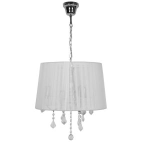 Lampa wisząca GoodHome Hovland 3-punktowa E14 chrom / biała