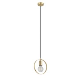 Lampa wisząca GoodHome Kaitains 1-punktowa E27 20 cm złota