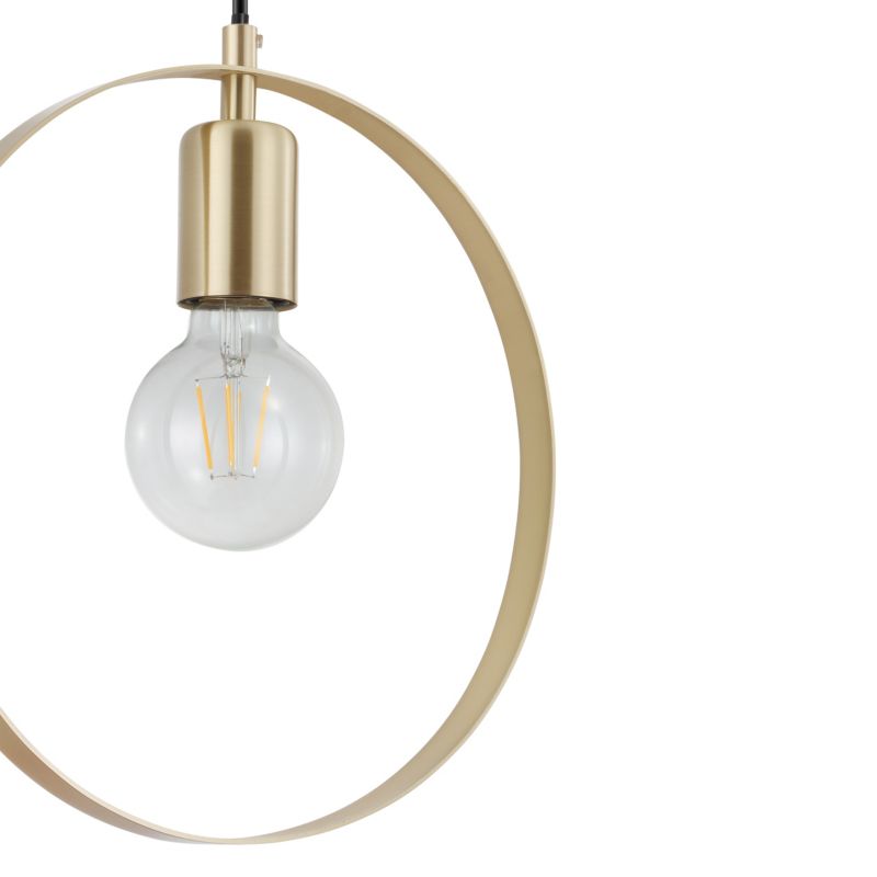 Lampa wisząca GoodHome Kaitains 1-punktowa E27 28 cm złota