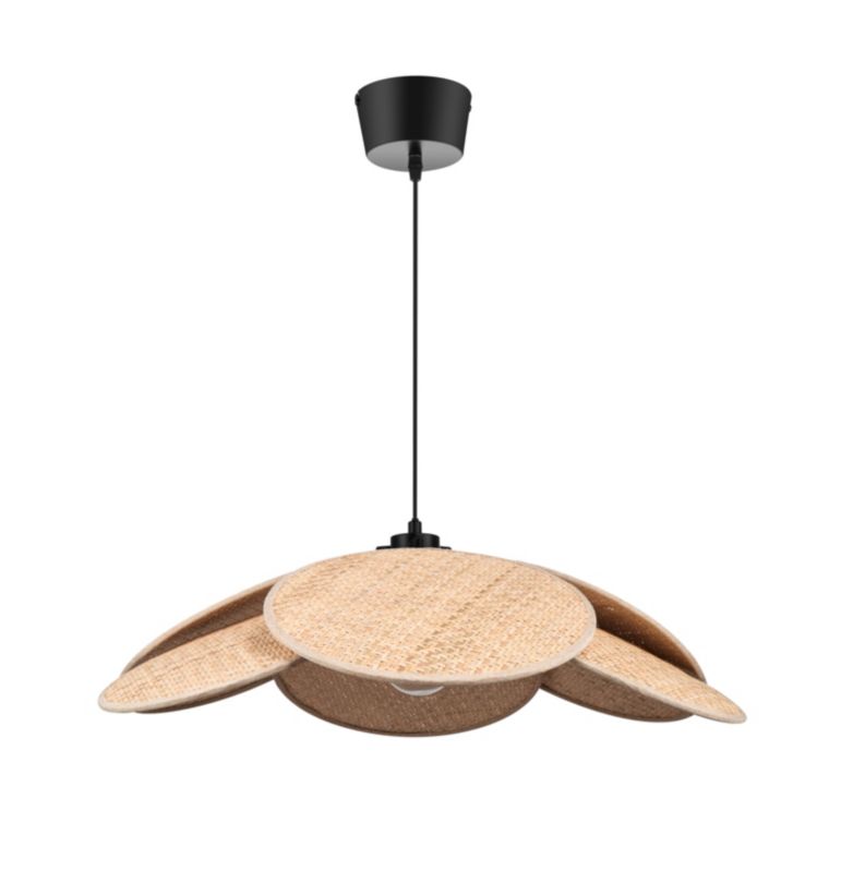 Lampa wisząca GoodHome Kenya 1-punktowa E27 ratan