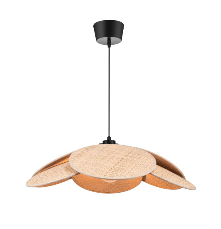 Lampa wisząca GoodHome Kenya 1-punktowa E27 ratan