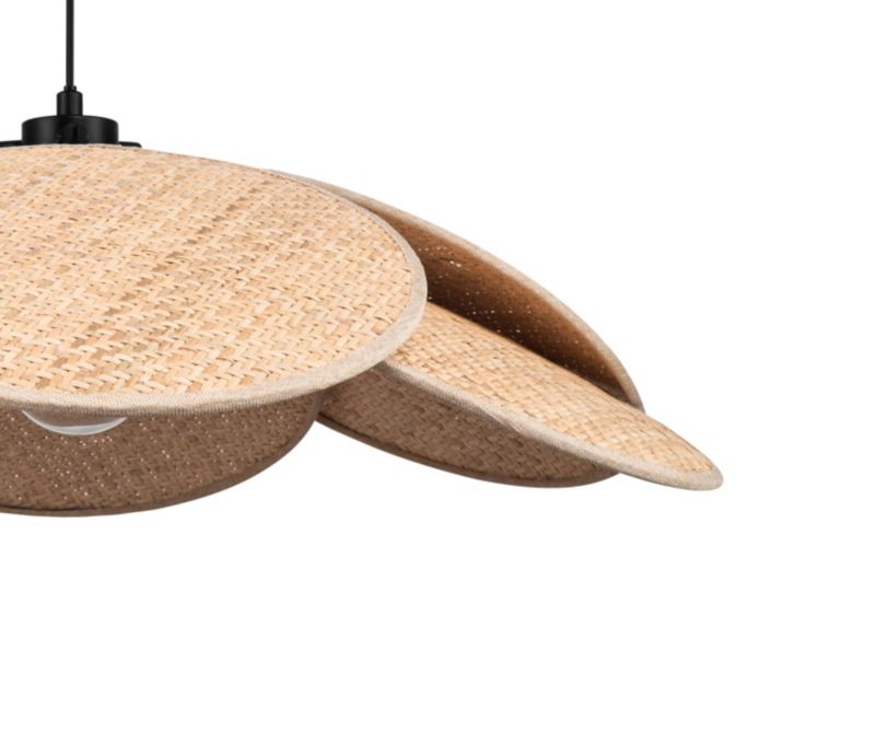 Lampa wisząca GoodHome Kenya 1-punktowa E27 ratan