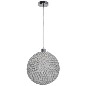 Lampa wisząca GoodHome Mantus 1-punktowa E27 chrom