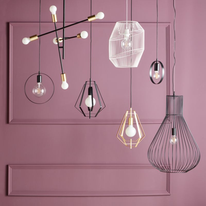 Lampa wisząca GoodHome Monzoni 6-punktowa E27 czarna