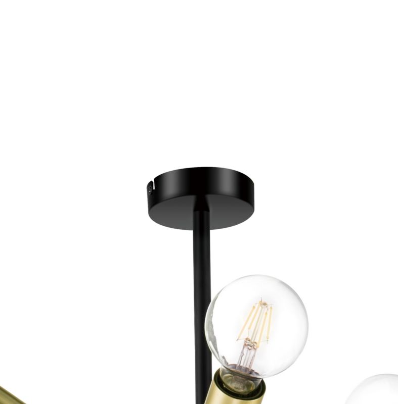 Lampa wisząca GoodHome Monzoni 6-punktowa E27 czarna