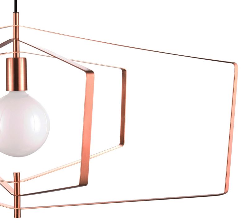 Lampa wisząca GoodHome Nedoki 1-punktowa E27 90 cm miedź