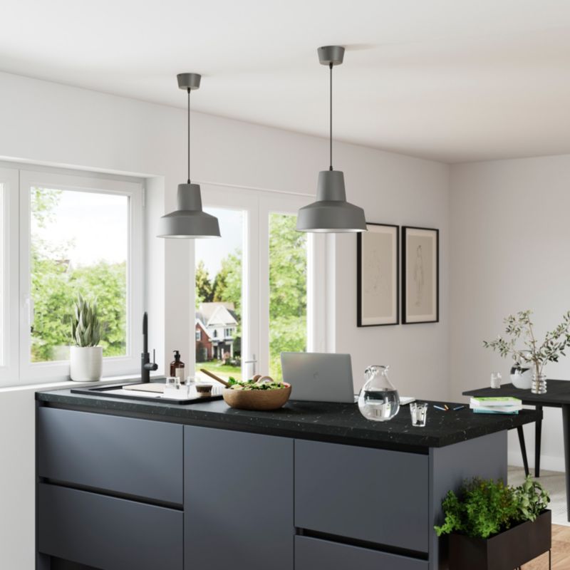 Lampa wisząca GoodHome Orous 1-punktowa E27 32 cm grafitowa