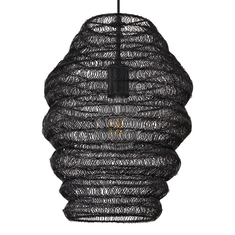 Lampa wisząca GoodHome Pepalu 1-punktowa E27 czarna