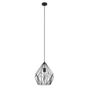 Lampa wisząca GoodHome Phobeto 1-punktowa E27 czarna