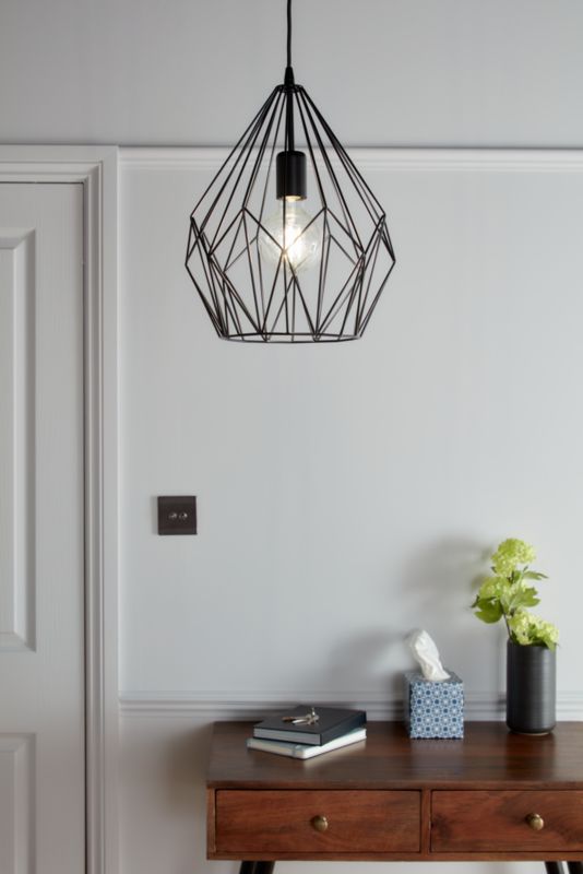 Lampa wisząca GoodHome Phobeto 1-punktowa E27 czarna