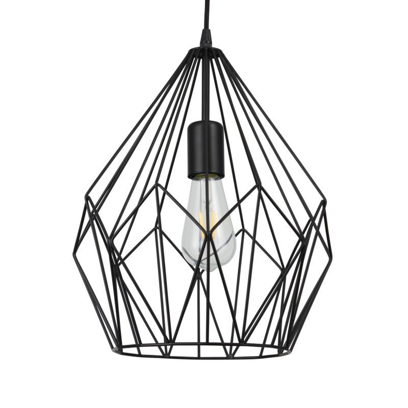 Lampa wisząca GoodHome Phobeto 1-punktowa E27 czarna