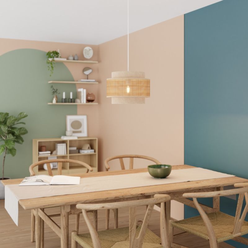 Lampa wisząca GoodHome Quetzal 1 x E27 38 cm ratan/lina