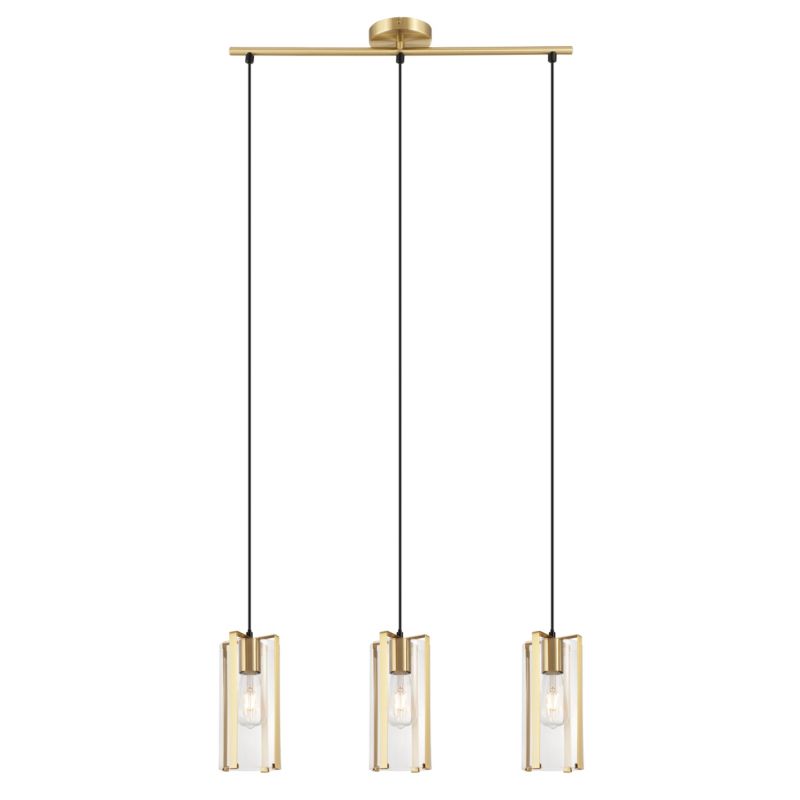 Lampa wisząca GoodHome Saiphi 3-punktowa E27 złota