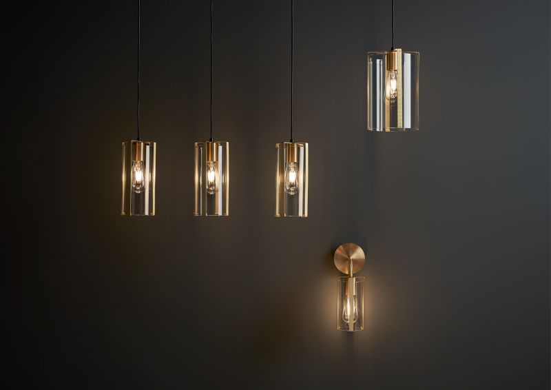 Lampa wisząca GoodHome Saiphi 3-punktowa E27 złota