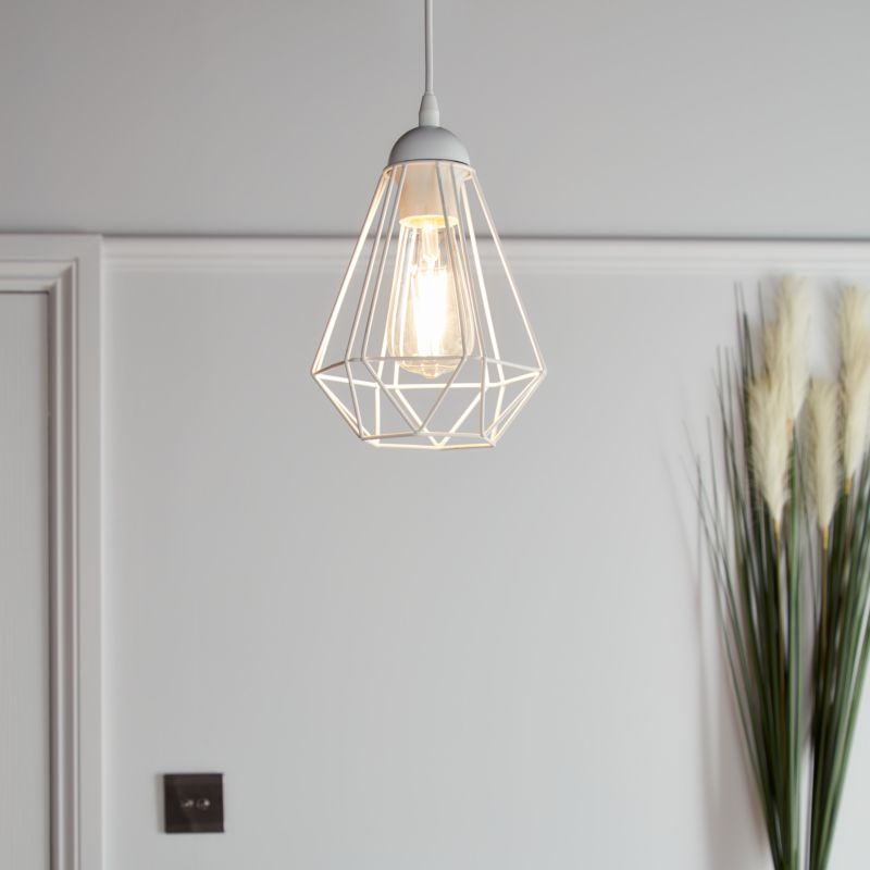 Lampa wisząca GoodHome Smertrio 1-punktowa E27 biała