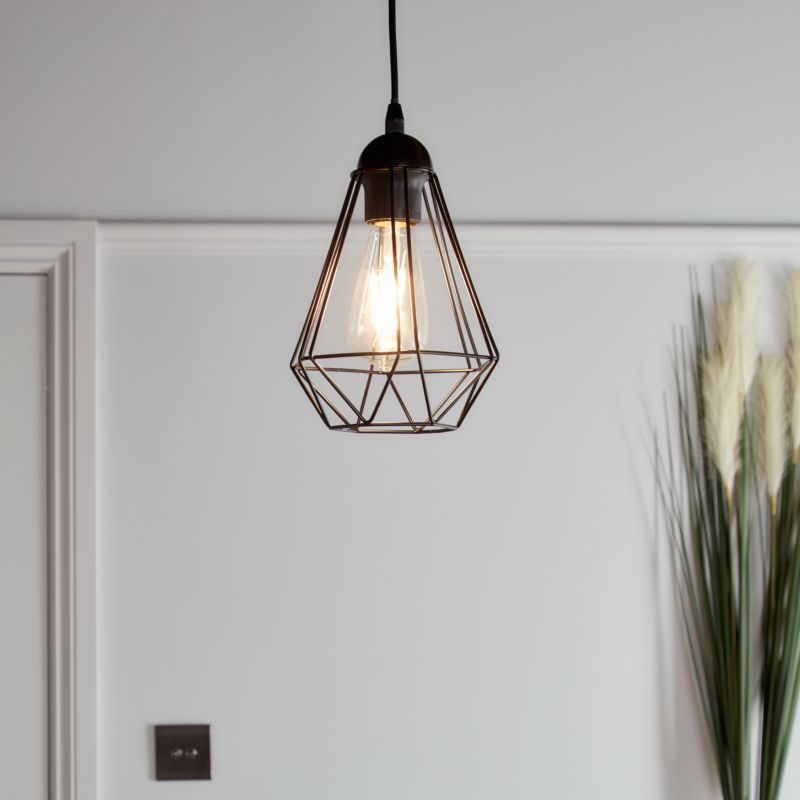 Lampa wisząca GoodHome Smertrio 1-punktowa E27 czarna