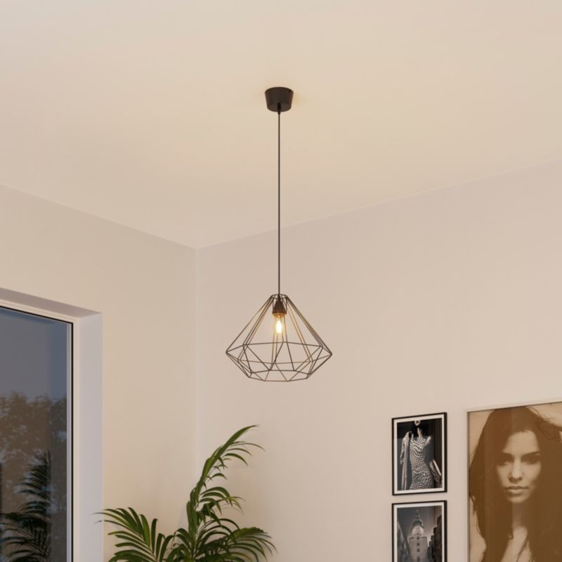 Lampa wisząca GoodHome Smertrio 1 x E27 44 cm czarna